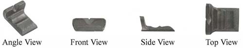 Rear sight,
Pennsylvania style for 15/16" or 1" octagon barrel,
wax cast steel